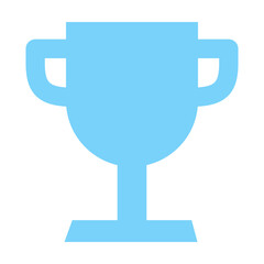 Minimalist Flat Trophy Icon Vector