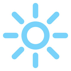 Minimalist Outline Sun Icon Vector