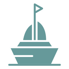 Fototapeta premium Vector Design Sailboat Icon Style