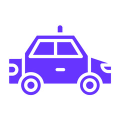 Vector Design Police Car Icon Style
