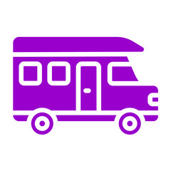 Vector Design Camper Van Icon Style