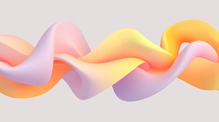 Abstract Fluid Forms in Pastel Colors