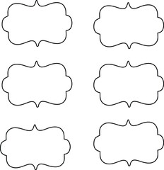blanck stikers set vector design