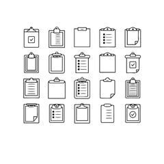 clipboard icon set