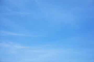 Fantastic soft white clouds against blue sky and copy space horizontal shape