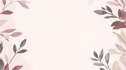 A floral watercolor design with branches and leaves on display