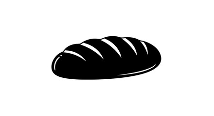 Fresh Baked Loaf: A stark, high-contrast image of a freshly baked loaf, its silhouette emphasizing texture and form. A perfect representation of baking and delicious baked goods.