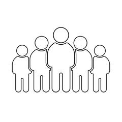 people group outline vector design
