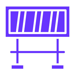 Vector Design Road Barrier Icon Style