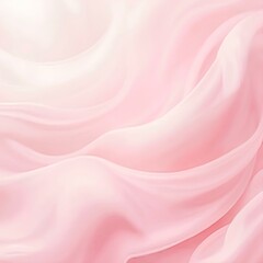 Obraz premium Elegant soft pink silk fabric waves with a gentle flowing texture. Ideal for luxury, beauty, fashion, and feminine-themed designs. High-quality background for branding and decor.