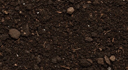 Close-up view of rich, fertile garden soil.