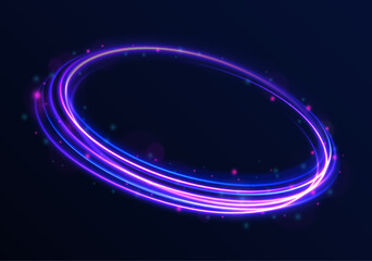 Glowing Neon Energy Rings: A Futuristic Fusion of Radiant Light Trails and Luminous Circular Shapes Creating a Hypnotic Digital Aesthetic in a Sci-Fi-Inspired Dark Cosmic Space.