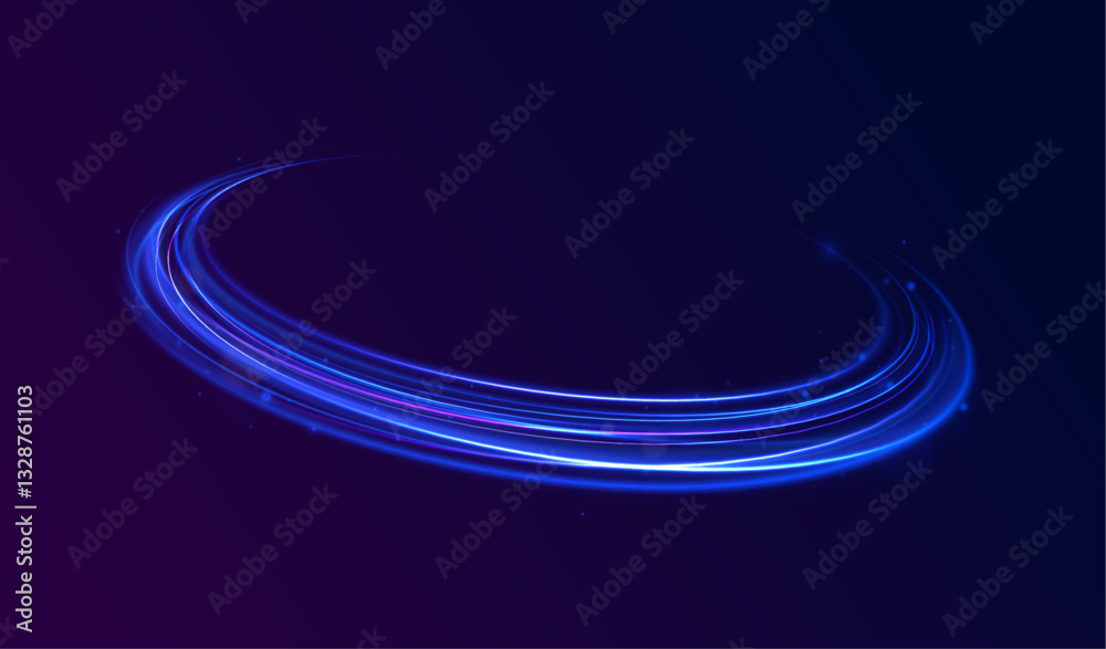 Canvas Prints surreal neon vortexes: a spectacular display of rotating and spinning energy hoops, creating a beaut