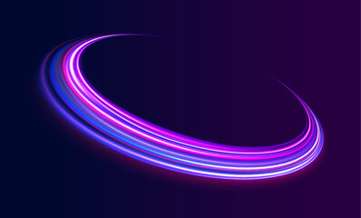 Glowing Neon Energy Rings: A Futuristic Fusion of Radiant Light Trails and Luminous Circular Shapes Creating a Hypnotic Digital Aesthetic in a Sci-Fi-Inspired Dark Cosmic Space.