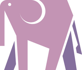 cartoon vector illustration of an elephant.