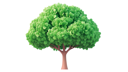 Delightful 3D cartoon tree