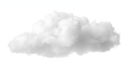 Isolated cutout of a cloud on a transparent background, close-up. isolated with white highlights