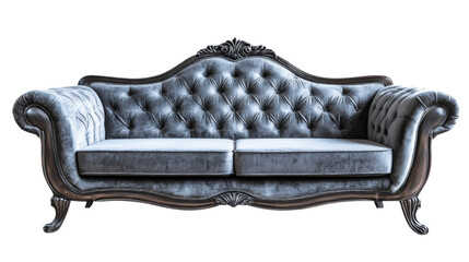 old leather armchair isolated on white background 