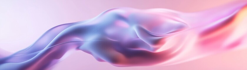 Obraz premium Soft Abstract Waves in Pastel Colors on a Gentle Gradient Background