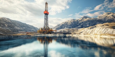 Modern Oil Drilling Rig in Action: A High-Tech Approach to Energy Production