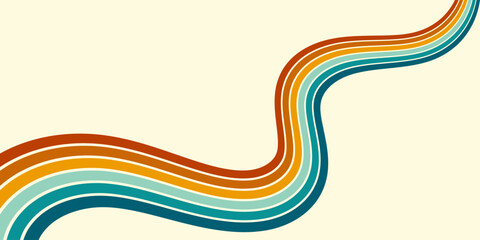 Vintage striped backgrounds, posters, banner samples retro colors 1970s 1900s 70s 80s 90s. Retro vintage style 70s striped background poster lines. Shapes vector design graphic 1980s.