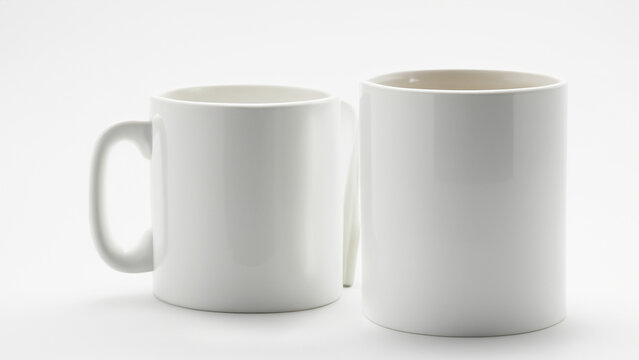 white mup cup mockup in white background