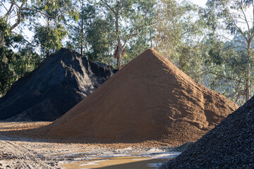 Aggregate treatment plant. Aggregate plant. Quarry