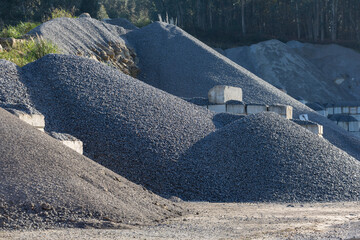 Aggregate treatment plant. Aggregate plant. Quarry