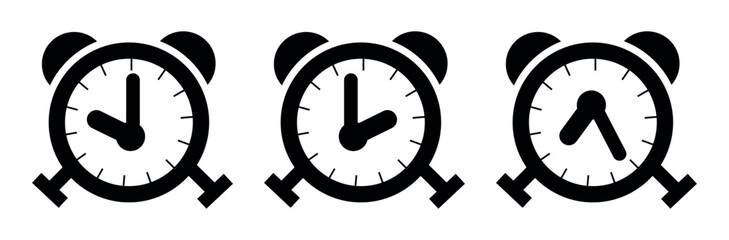 Unique Alaram Clock Vector Glyph Icon. Alarm Clock Icon. Wake Up Time Vector Design on White Background.