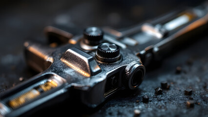 Razvodnoy klyuch up close showcasing detailed features on a textured surface