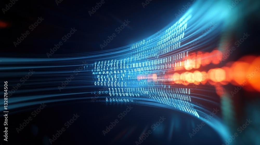 Poster data visualization event digital space abstract graphics high-tech environment dynamic viewpoint con