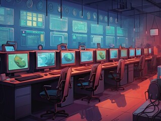 Night Control Room - Monitoring Systems