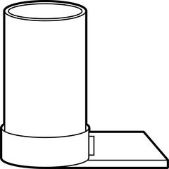 Bee feeder outline vector