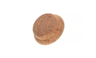 cork bottle stopper isolated on white background