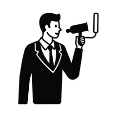 Fototapeta premium man with megaphone