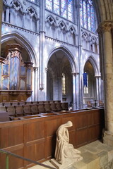 Interior of the Cathedral of St. Vincent in Saint Malo in Brittany, France