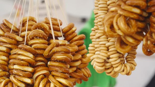 Buns are sold at the Lithuanian Kaziukas Fair