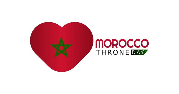 morocco throne day motion video, ideal for morocco throne day celebration