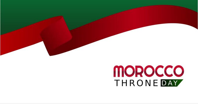 morocco throne day motion video, ideal for morocco throne day celebration