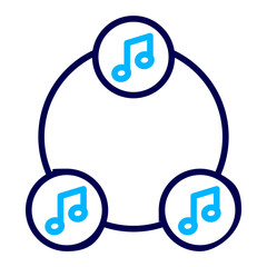 Music Connection Outline Color icon
