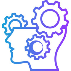 Knowledge line gradient icon