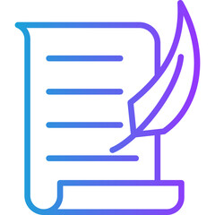 Obraz premium Writing line gradient icon