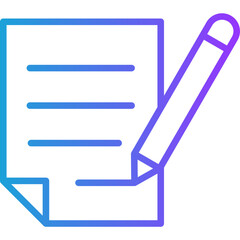 Essay line gradient icon