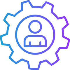 Management line gradient icon