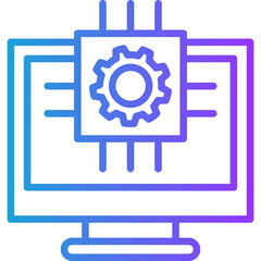 Technology line gradient icon