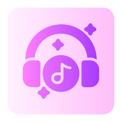 headphones gradient icon