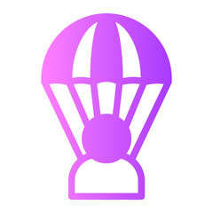Parachuting gradient icon