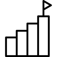 achievement icon illustration design with outline