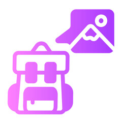 hiking gradient icon