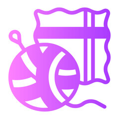 Knitting  gradient icon
